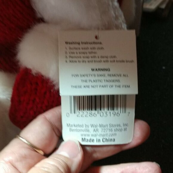 Vtg. Rare CommonWealth Kmart Co White Snowman Fur Green Hat Red Vest 199… - Picture 8 of 16